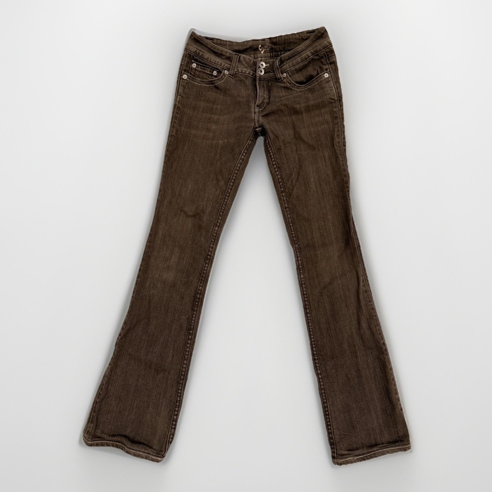 Miss Me Jeans Womens 27x31 Brown Medium Wash Low Rise Bootcut Denim JP4009
